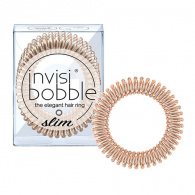 Invisibobble Slim Bronze Me Pretty - Резинка-браслет для волос, цвет мерцающий бронзовый, 3 шт