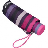 Isotoner Mini Slim Rayure Arty - Зонт механический, ультра тонкий 5 сложений, Розовая полоса Isotoner Mini Slim Rayure Arty - Зонт механический, ультра тонкий 5 сложений, Розовая полоса