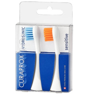 Набор сменных насадок для звуковой зубной щетки Hydrosonic, голубая и оранжевая