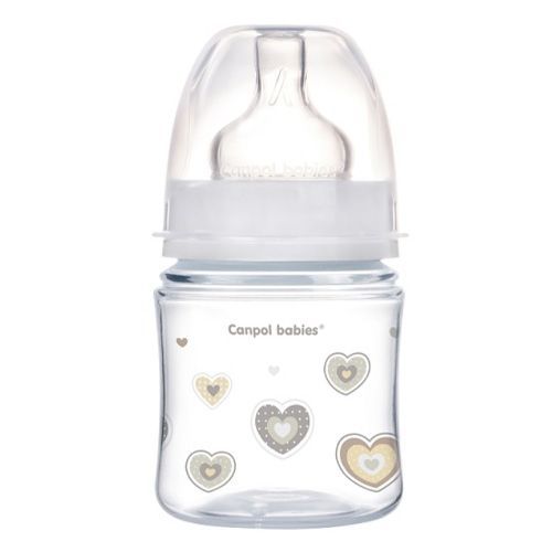 Бутылочка PP EasyStart с широким горлышком антиколиковая, 120 мл, 0+ Newborn baby, цвет: белый