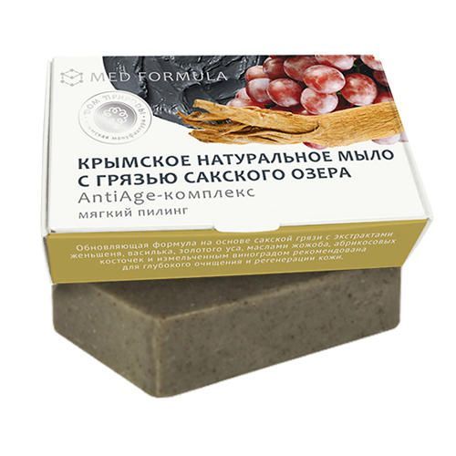 ДОМ ПРИРОДЫ Крымское натуральное мыло на основе грязи Сакского озера AntiAge-КОМПЛЕКС, 100г ДОМ ПРИРОДЫ Крымское натуральное мыло на основе грязи Сакского озера AntiAge-КОМПЛЕКС, 100г