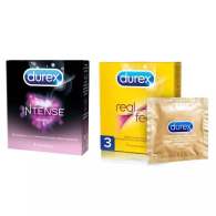 Набор презервативов: Intense Orgasmic рельефные, 3 шт +  Reel Fee, 3 шт