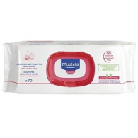Mustela Bebe - Очищающие успокаивающие салфетки, 70 шт Mustela Bebe - Очищающие успокаивающие салфетки, 70 шт
