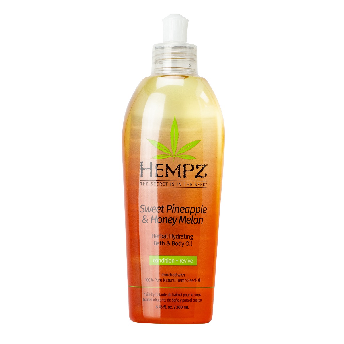 Hempz - Масло увлажняющее для ванны и тела "Ананас и медовая дыня" - Sweet Pineapple & Honey Melon  Herbal Hydrating Bath & Body Oil, 200 мл
