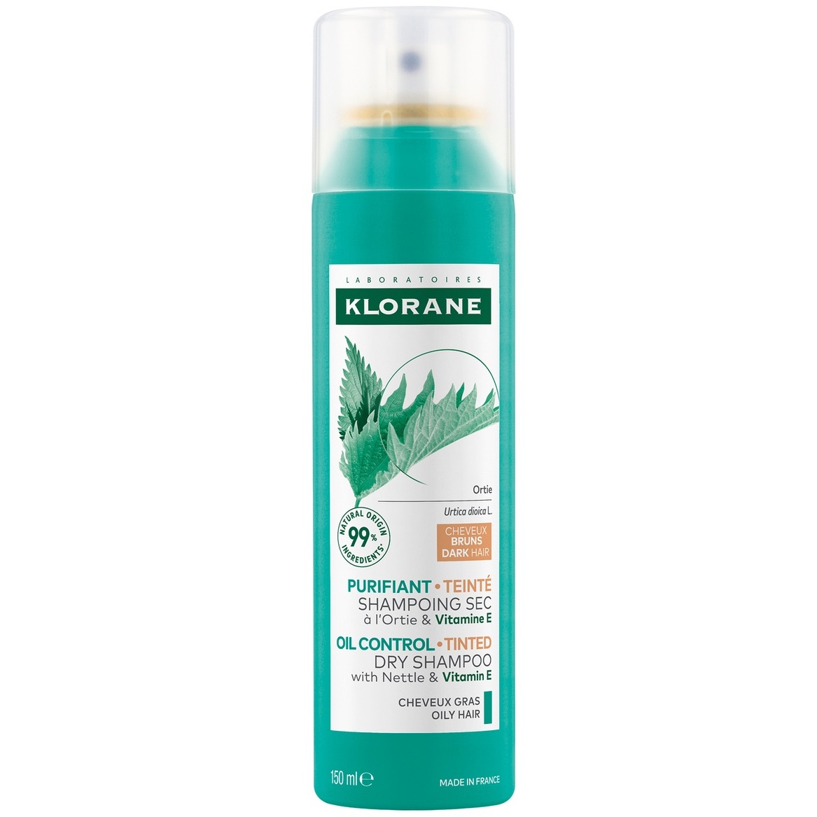 Сухой тонирующий шампунь с крапивой и витамином Е, 150 мл