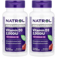 Витамин D3 быстрорастворимый со вкусом клубники 2000, 2 х 90 таблеток