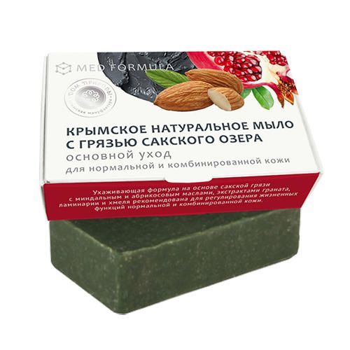 ДОМ ПРИРОДЫ Крымское натуральное мыло на основе грязи Сакского озера ОСНОВНОЙ УХОД, 100г ДОМ ПРИРОДЫ Крымское натуральное мыло на основе грязи Сакского озера ОСНОВНОЙ УХОД, 100г