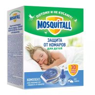 Комплект "Защита для детей 30 ночей": электрофумигатор + жидкость от комаров, 30 мл