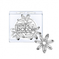 Invisibobble Nano Crystal Clear - Резинка для волос с подвесом, цвет прозрачный, 3 шт