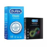 Набор презервативов: Classic 12 шт + Презервативы с анестетиком Infinity, 3 шт