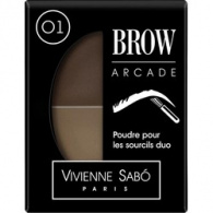 Vivienne Sabo Poudre Pour Les Sourcils Duo Brow Arcade - Тени для бровей двойные, тон 01 Vivienne Sabo Poudre Pour Les Sourcils Duo Brow Arcade - Тени для бровей двойные, тон 01