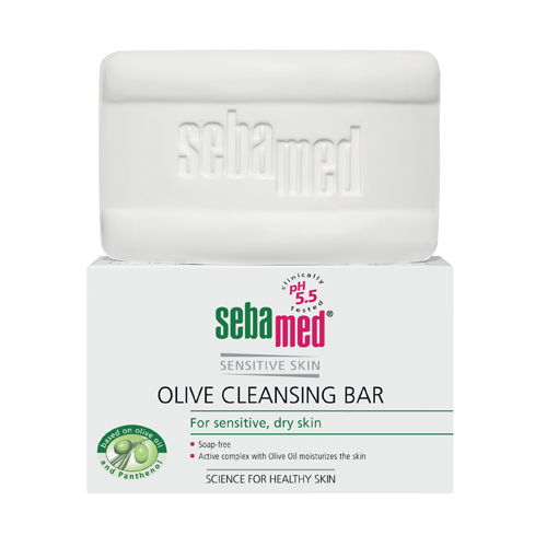 Sebamed Sensitive Skin olive cleansing bar - Мыло для лица оливковое, 150 гр.