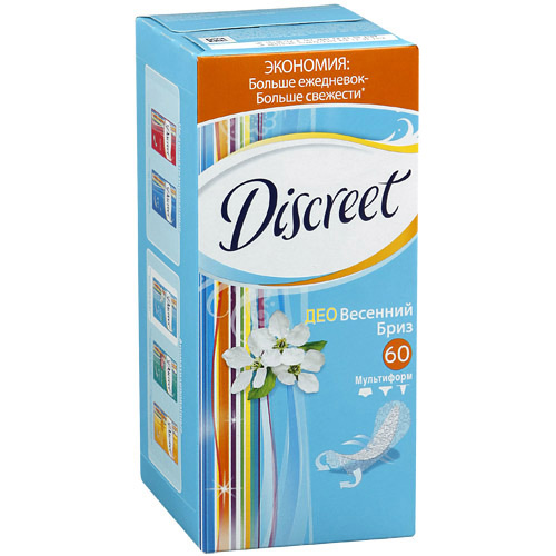 Discreet Deo - Прокладки ежедневные Весенний бриз, 60 шт