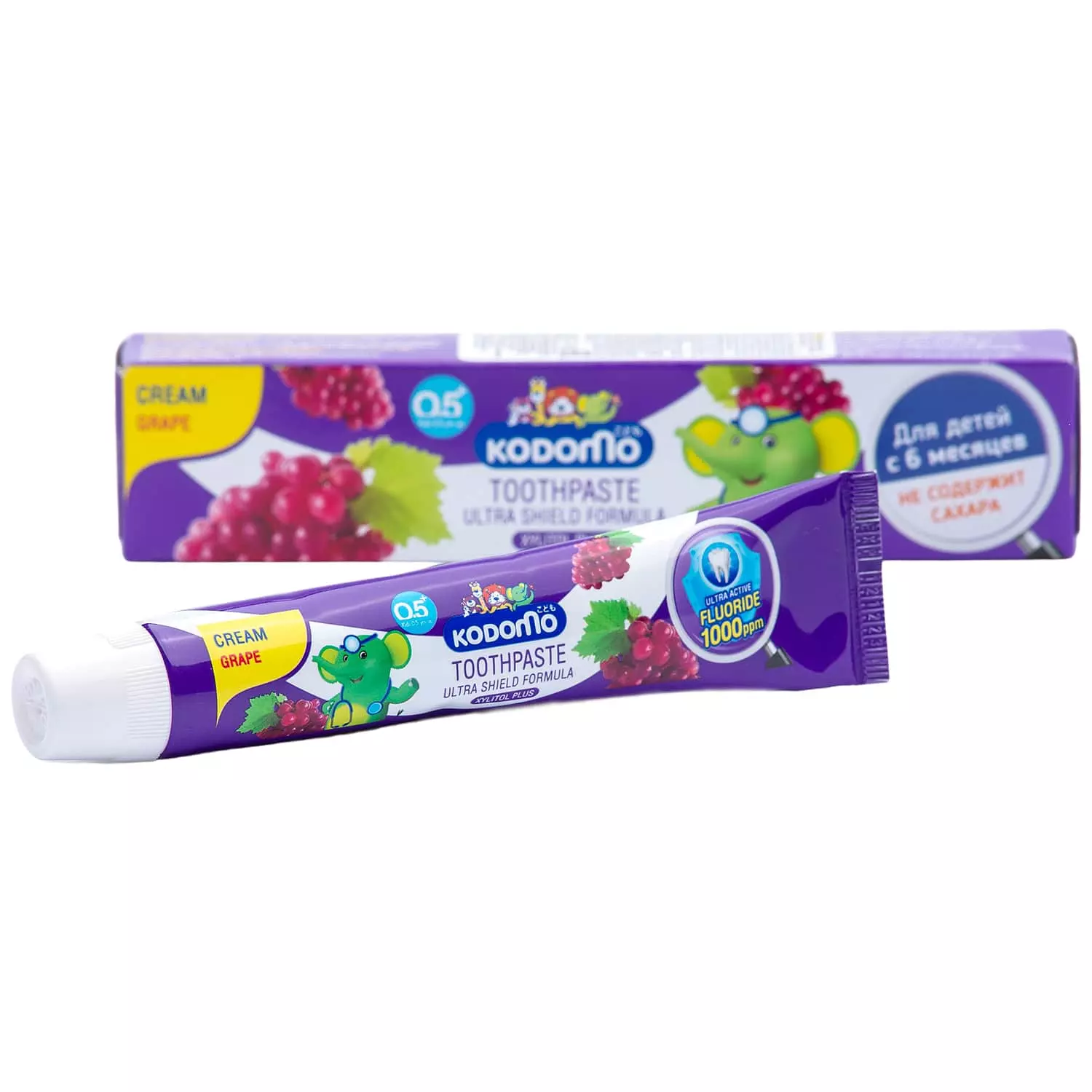 Зубная паста для детей с 6 месяцев с ароматом винограда, 40 г