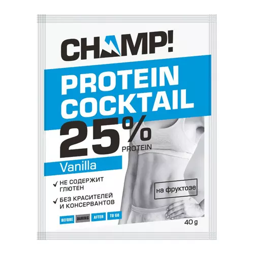 Коктейль "Champ" протеиновый ванильный 40 г
