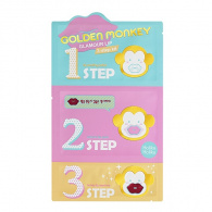 Holika Holika Golden Monkey Glamour Lip 3-Step Kit - Набор для ухода за губами Holika Holika Golden Monkey Glamour Lip 3-Step Kit - Набор для ухода за губами