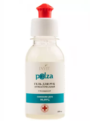 Polza - Гель для рук антибактериальный с Алоэ Вера (С изопропанолом), 100 мл