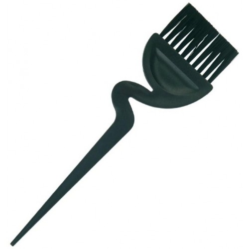 Кисть для окрашивания, черная, с черной прямой щетиной, с ручкой «зиг-заг», широкая 55 мм