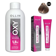 Набор "Перманентная крем-краска для волос Ollin Color оттенок 9/26 блондин розовый 100 мл + Окисляющая эмульсия Oxy 1,5% 150 мл"
