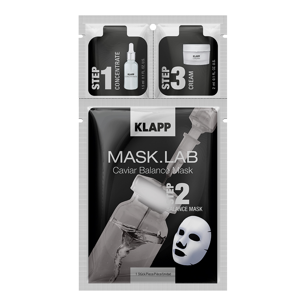 3-х компонентный набор с экстрактом черной икры: концентрат, маска, крем Caviar Balance Mask, 1 шт