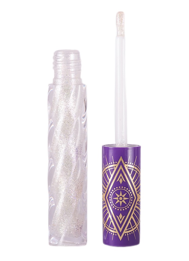 Блеск для губ Кристалл, оттенок 03 прозрачный с розовым и серебряным глиттером, 2 мл