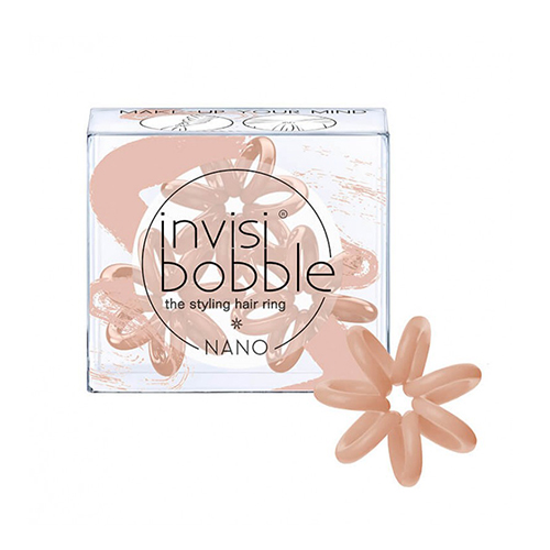 Invisibobble Nano Make-Up Your Mind - Резинка для волос, цвет нюдовый, 3 шт