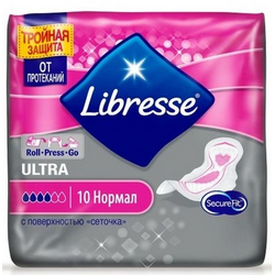 Libresse Ultra Normal - Прокладки гигиенические с сеточкой, 10 шт