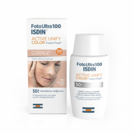 Isdin Foto Ultra 100 Active Unify Fusion Fluid Color SPF 50+ - Флюид тональный солнцезащитный для лица, 50 мл Isdin Foto Ultra 100 Active Unify Fusion Fluid Color SPF 50+ - Флюид тональный солнцезащитный для лица, 50 мл