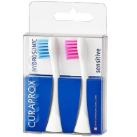 Набор сменных насадок для звуковой зубной щетки Hydrosonic, голубая и розовая