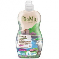 BioMio - Средство для мытья посуды, овощей и фруктов с эфирным маслом Вербены, 450 мл