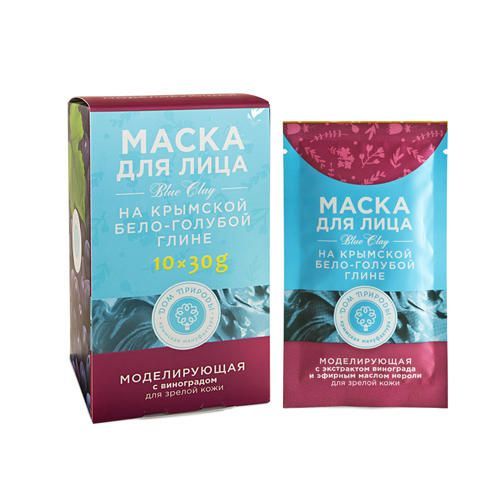 ДОМ ПРИРОДЫ Маска МОДЕЛИРУЮЩАЯ для зрелой кожи на основе Крымской бело-голубой глины (саше пакет 30г упаковка картонный дисплей 10 шт) ДОМ ПРИРОДЫ Маска МОДЕЛИРУЮЩАЯ для зрелой кожи на основе Крымской бело-голубой глины (саше пакет 30г упаковка картонный дисплей 10 шт)