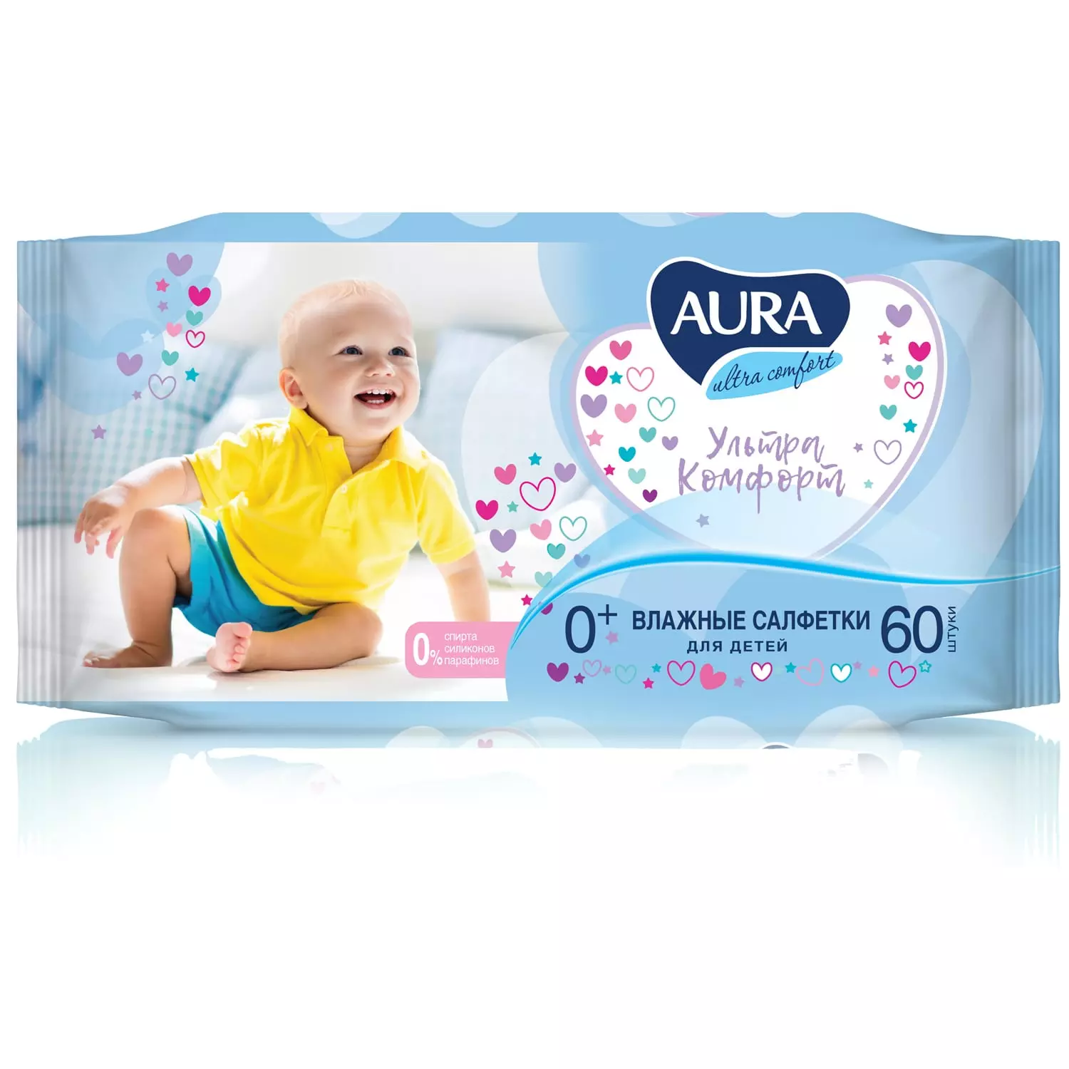 Влажные салфетки для детей Ultra Comfort 0+, 60 шт