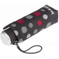 Isotoner Mini Slim Pois Rayes - Зонт механический, ультра тонкий 5 сложений, Полосатый горох Isotoner Mini Slim Pois Rayes - Зонт механический, ультра тонкий 5 сложений, Полосатый горох