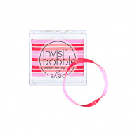 Invisibobble Basic Jelly Twist - Резинка для волос, цвет красно-розовый, 10 шт