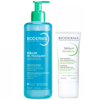 Набор для ежедневного ухода для жирной кожи: гель 400 мл + крем 30 мл