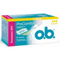 o.b. ProComfort Normal - Тампоны женские гигиенические, 32 шт o.b. ProComfort Normal - Тампоны женские гигиенические, 32 шт