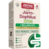 Комплекс Jarro-Dophilus Kids 1 млрд КОЕ со вкусом натуральной малины, 60 таблеток