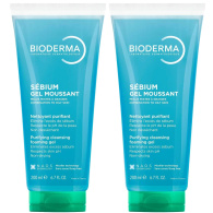 Набор: Очищающий гель для жирной и проблемной кожи, без помпы, 2х200 мл