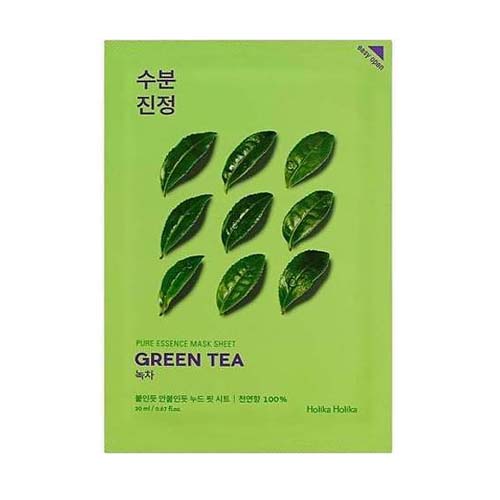 Holika Holika Pure Essence Mask Sheet Green Tea - Маска тканевая противовоспалительная зеленый чай, 20 мл