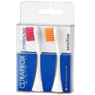 Набор сменных насадок для звуковой зубной щетки Hydrosonic, малиновая и оранжевая