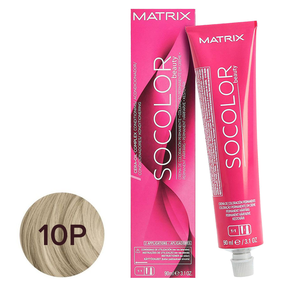 Matrix - Крем-краска перманентная 10P очень-очень светлый блондин жемчужный - Socolor.beauty, 90 мл