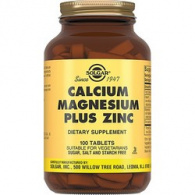 Solgar Calcium Magnesium Plus Zing - Кальций, магний, цинк в таблетках, 100 шт