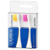 Набор сменных насадок для звуковой зубной щетки Hydrosonic, желтая и розовая