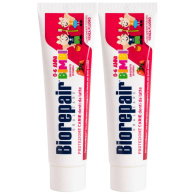 Набор Biorepair Детский: Детская зубная паста для детей 0-6 лет Biorepair Kids Strawberry, 50 мл х 2 шт.