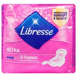 Libresse Ultra Normal - Прокладки гигиенические с мягкой поверхностью, 10 шт