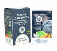 Дом Природы - Набор масок для волос на основе грязи Сакского озера, «Vitality-комплекс», 10 шт. * 30 г Дом Природы - Набор масок для волос на основе грязи Сакского озера, «Vitality-комплекс», 10 шт. * 30 г