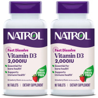 Витамин D3 быстрорастворимый со вкусом клубники 2000, 2 х 90 таблеток