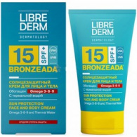 Librederm Bronzeada - Крем солнцезащитный SPF15 с Омега 3-6-9 и термальной водой, 150 мл Librederm Bronzeada - Крем солнцезащитный SPF15 с Омега 3-6-9 и термальной водой, 150 мл