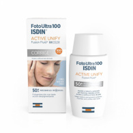 Isdin Foto Ultra 100 Active Unify Fusion Fluid Sin Color SPF 50+ - Флюид тональный солнцезащитный для лица, 50 мл Isdin Foto Ultra 100 Active Unify Fusion Fluid Sin Color SPF 50+ - Флюид тональный солнцезащитный для лица, 50 мл