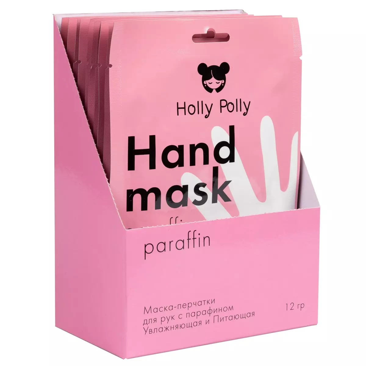 Увлажняющая и питающая маска-перчатки c парафином, 10 х 12 г